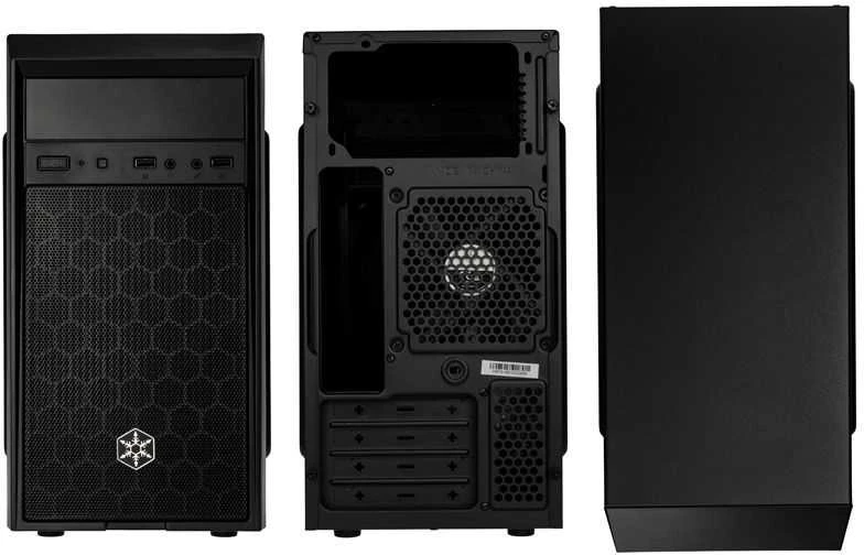 SilverStone SST-PS16B Precision Mini Tower Micro ATX kompiuterio dėklas, tylus, juodas