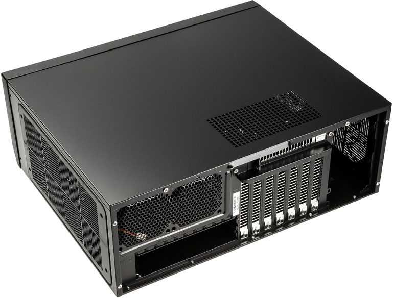 PC korpusas Silverstone SST-GD09B Grandia HTPC ATX, Juodas