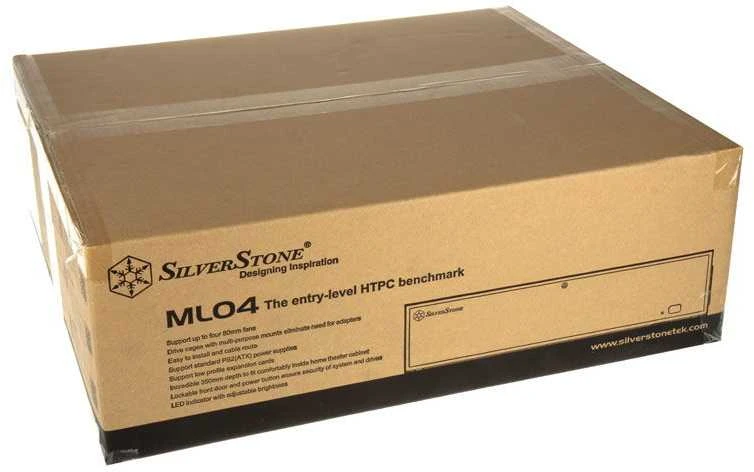 SilverStone Milo 04 Kompiuterio važiuoklė USB 3.0 x 2, Mic x1, Spk x1, Juodas, Micro ATX, Maitinimo šaltinis Komplekte Ne