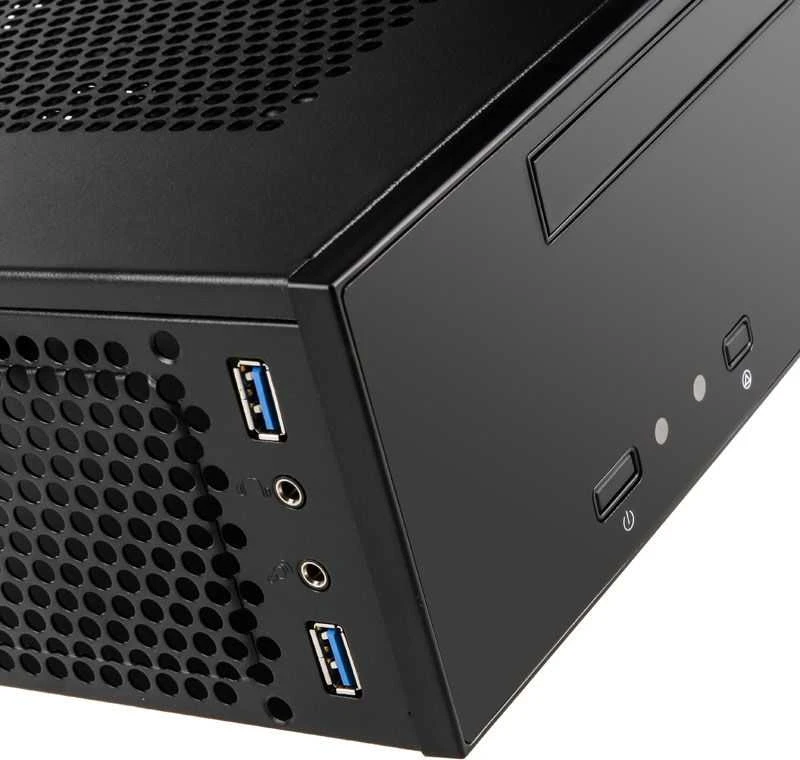 PC korpusas Silverstone Silent SST-ML09B Milo Slim HTPC Mini-ITX, juodas