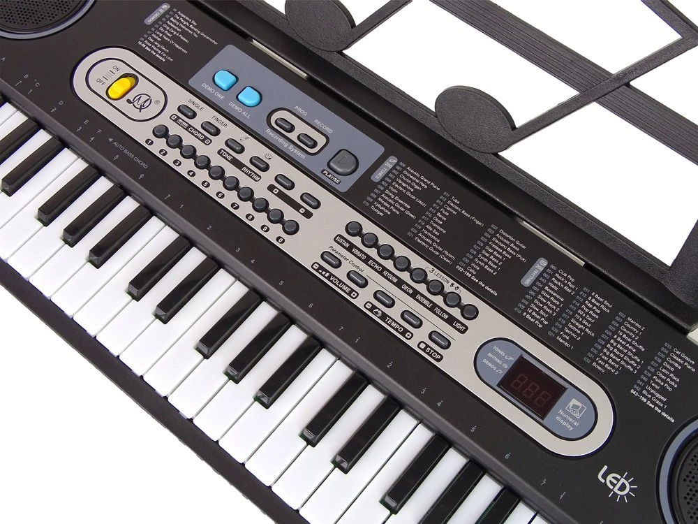 Keyboard Elektrinė Klaviatūra su Mikrofonu LeanToys, 75x19x25 cm