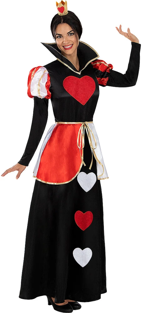 Širdžių karalienės (Queen of Hearts) kostiumas moterims – „Alisa Stebuklų šalyje“ (Alice in Wonderland)