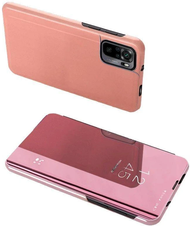 Hurtel Clear View dėklas skirtas Poco M4 Pro 5G, rožinis
