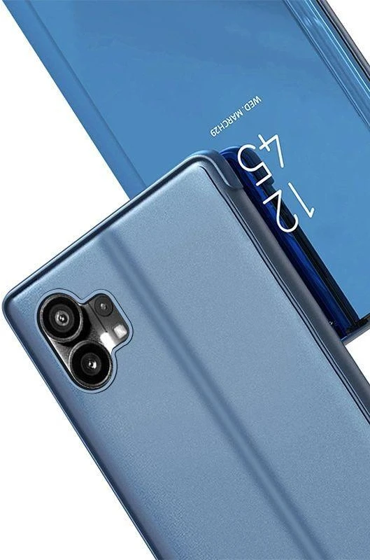 Hurtel Clear View Nothing Phone 1 atverčiamas dėklas telefonui juodos spalvos