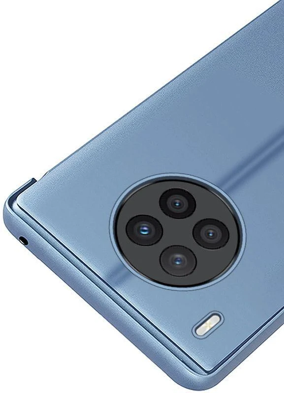 Skaidraus vaizdo dėklas su atverčiamu dangteliu juodas, skirtas Huawei nova 8i