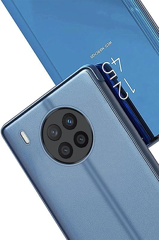 Skaidraus vaizdo dėklas su atverčiamu dangteliu juodas, skirtas Huawei nova 8i