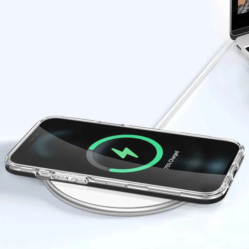 Hurtel Clear dėklas skirtas iPhone 12 Pro Max, juodas