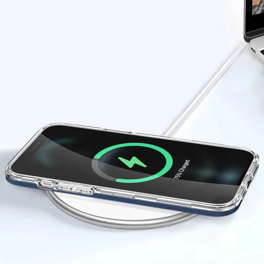 Hurtel Clear dėklas skirtas iPhone 12 Pro Max, mėlynas
