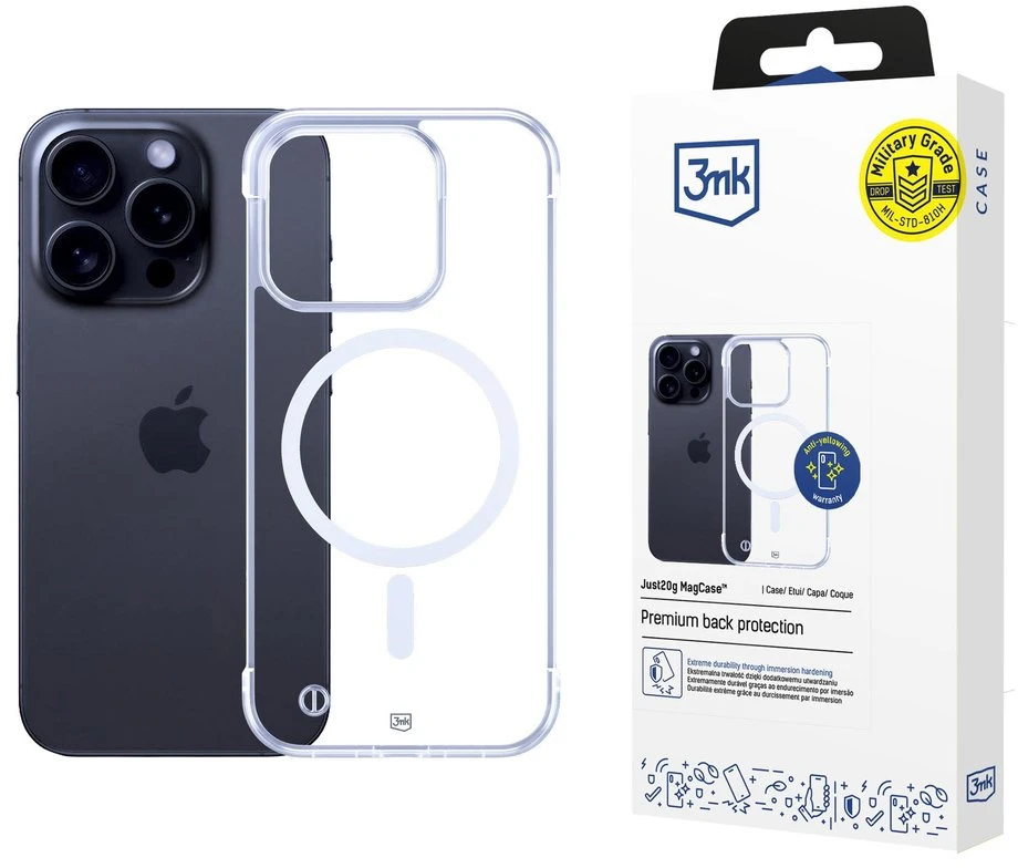 Dėklas 3Mk apsauga 3mk Just20g MagCase iPhone 13 Pro Max - skaidrus