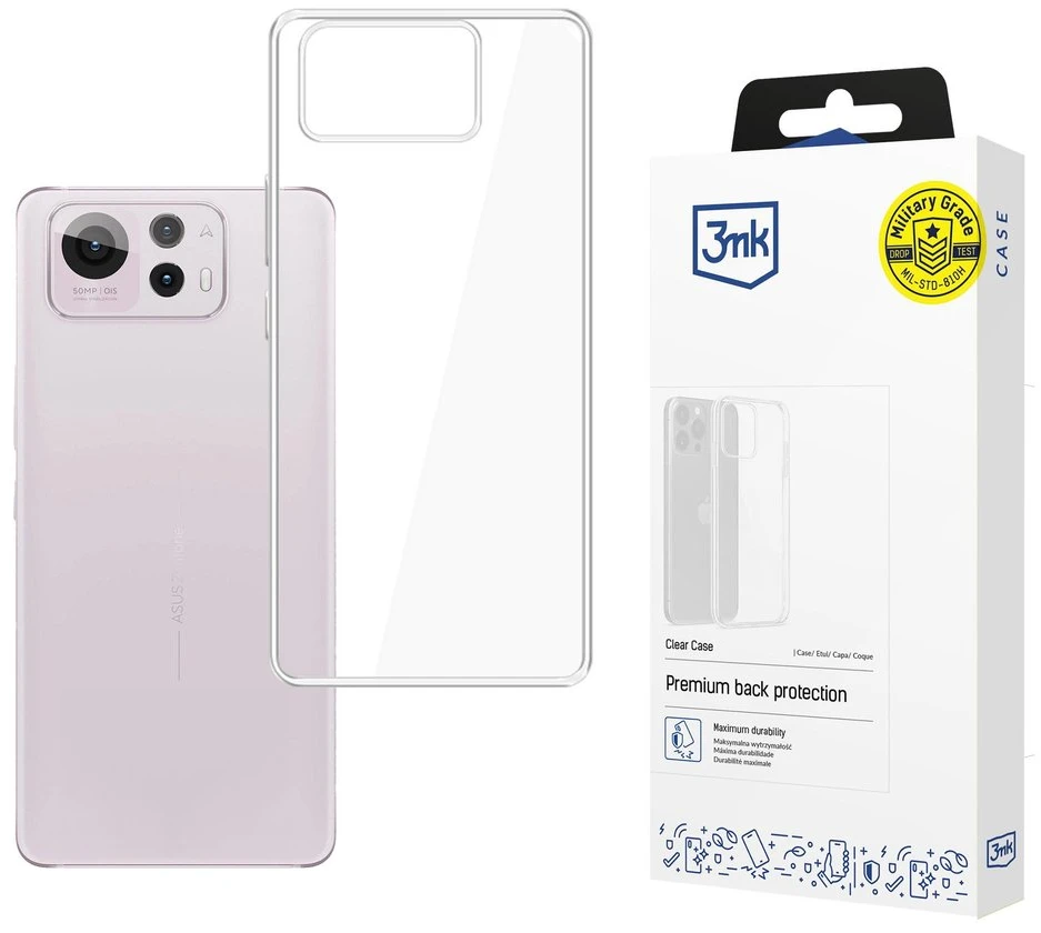 3Mk apsauginis 3mk skaidrus dėklas, skirtas Asus Zenfone 12 Ultra - skaidrus