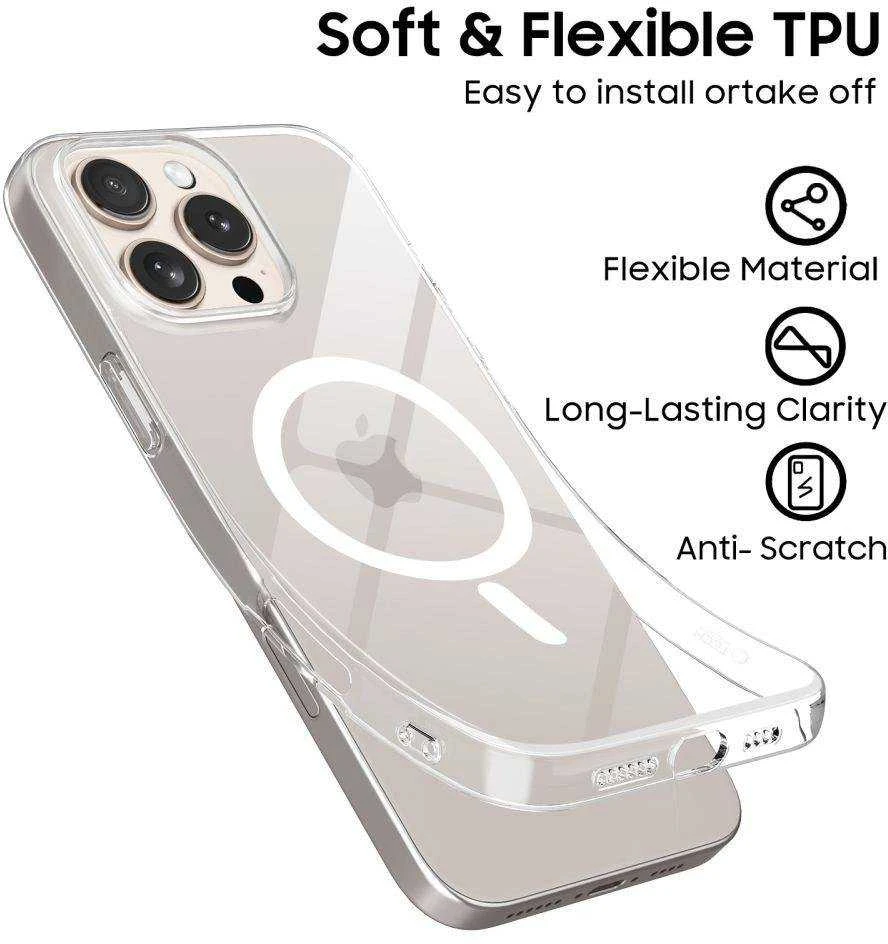 „Tech-Protect FlexAir MagSafe“ dėklas, skirtas „iPhone 16e“ / „17e“ – skaidrus