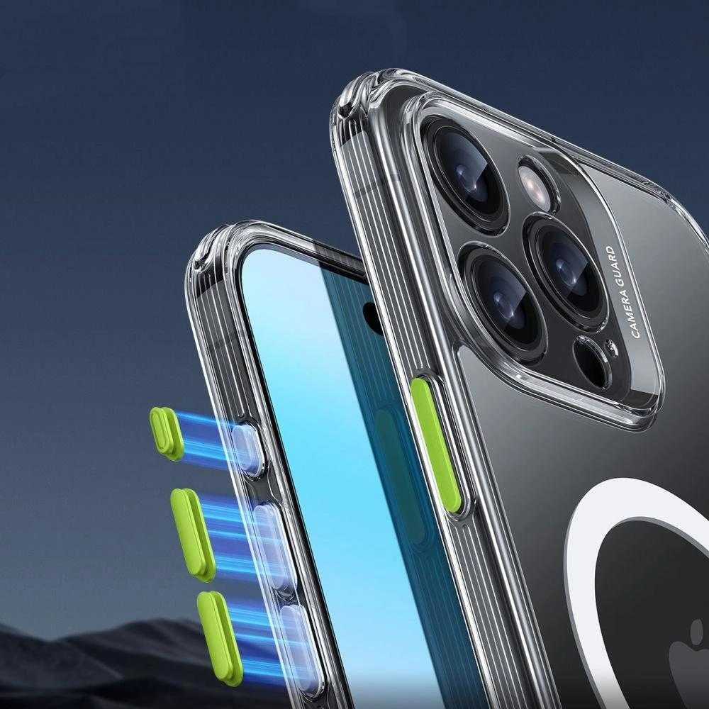 ESR Classic Pro Set Halolock MagSafe dėklas, skirtas iPhone 16 Pro Max – skaidrus