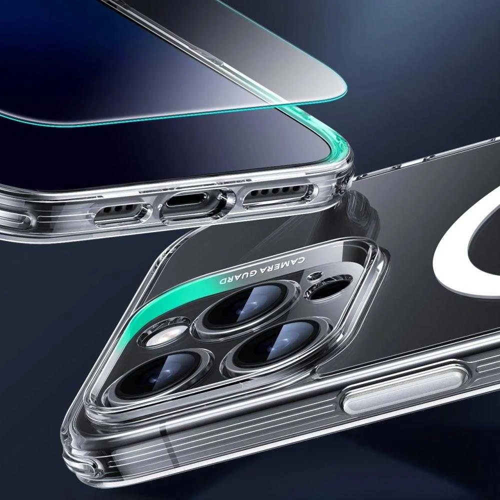 ESR Classic Pro Set Halolock MagSafe dėklas, skirtas iPhone 16 Pro Max – skaidrus