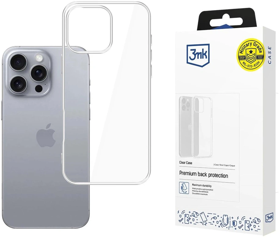 Dėklas 3mk Clear Case 1,2mm Apple iPhone 16 Pro