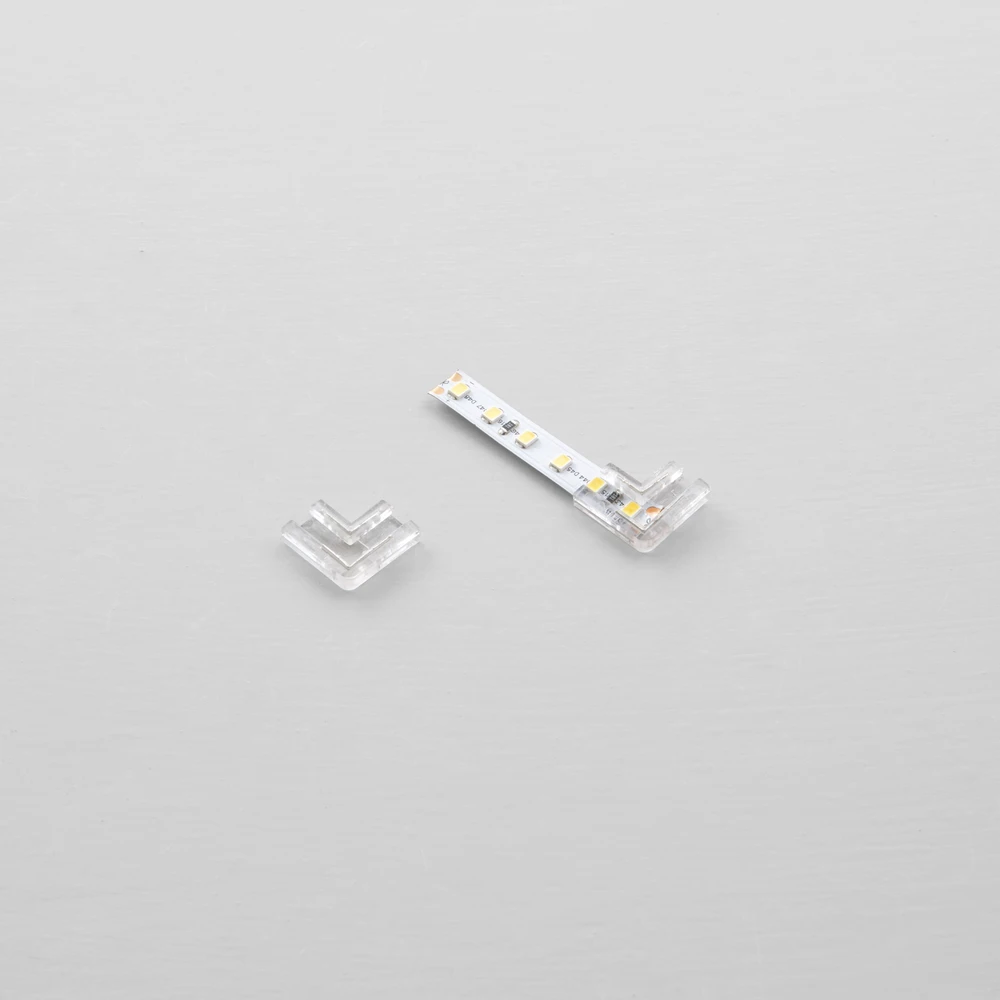 Skaidrus kampinis sujungimas 10 mm LED juostai