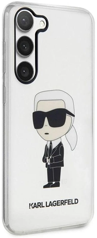 Karl Lagerfeld dėklas, skirtas Samsung Galaxy S23 KLHCS23SHNIKTCT permatomas HC IML NFT Ikonik