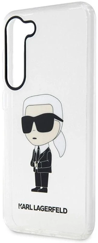 Karl Lagerfeld dėklas, skirtas Samsung Galaxy S23 KLHCS23SHNIKTCT permatomas HC IML NFT Ikonik
