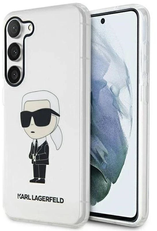 Karl Lagerfeld dėklas, skirtas Samsung Galaxy S23 KLHCS23SHNIKTCT permatomas HC IML NFT Ikonik