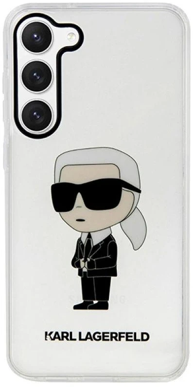 Karl Lagerfeld dėklas, skirtas Samsung Galaxy S23 KLHCS23SHNIKTCT permatomas HC IML NFT Ikonik
