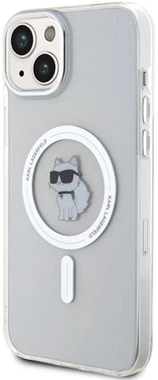 Dėklas Karl Lagerfeld KLHMP15MHFCCOT IPHONE 15 PLUS / 14 PLUS 6.7 "TRANSPARENT HARDCASE IML CHAPETTE MAGSAFE