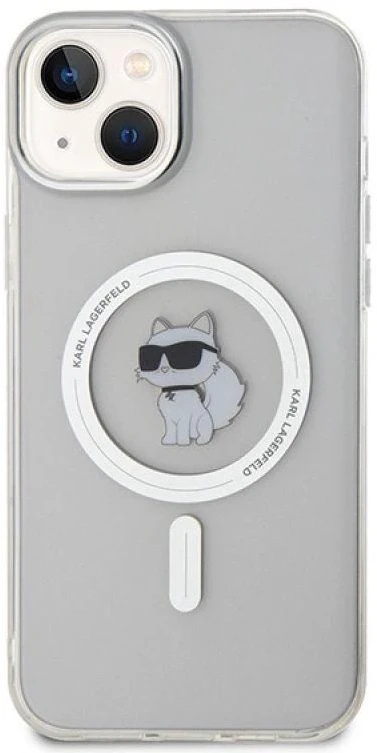 Dėklas Karl Lagerfeld KLHMP15MHFCCOT IPHONE 15 PLUS / 14 PLUS 6.7 "TRANSPARENT HARDCASE IML CHAPETTE MAGSAFE