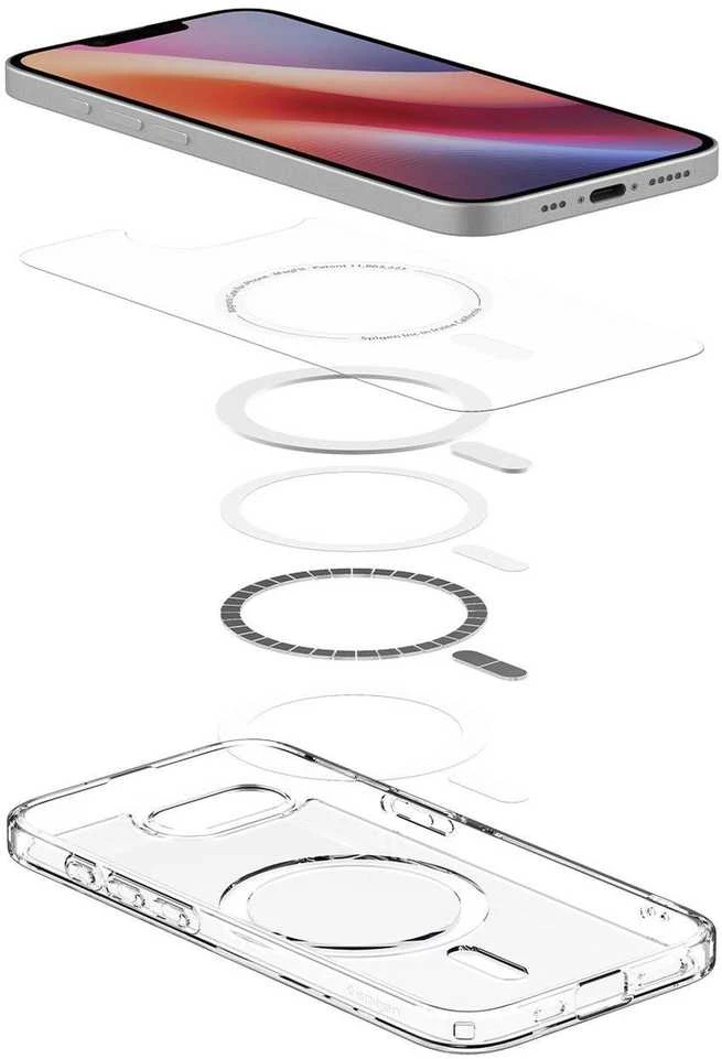 Spigen itin hibridinis „MagSafe“ dėklas, skirtas „iPhone 16e“ / „17e“ – skaidrus