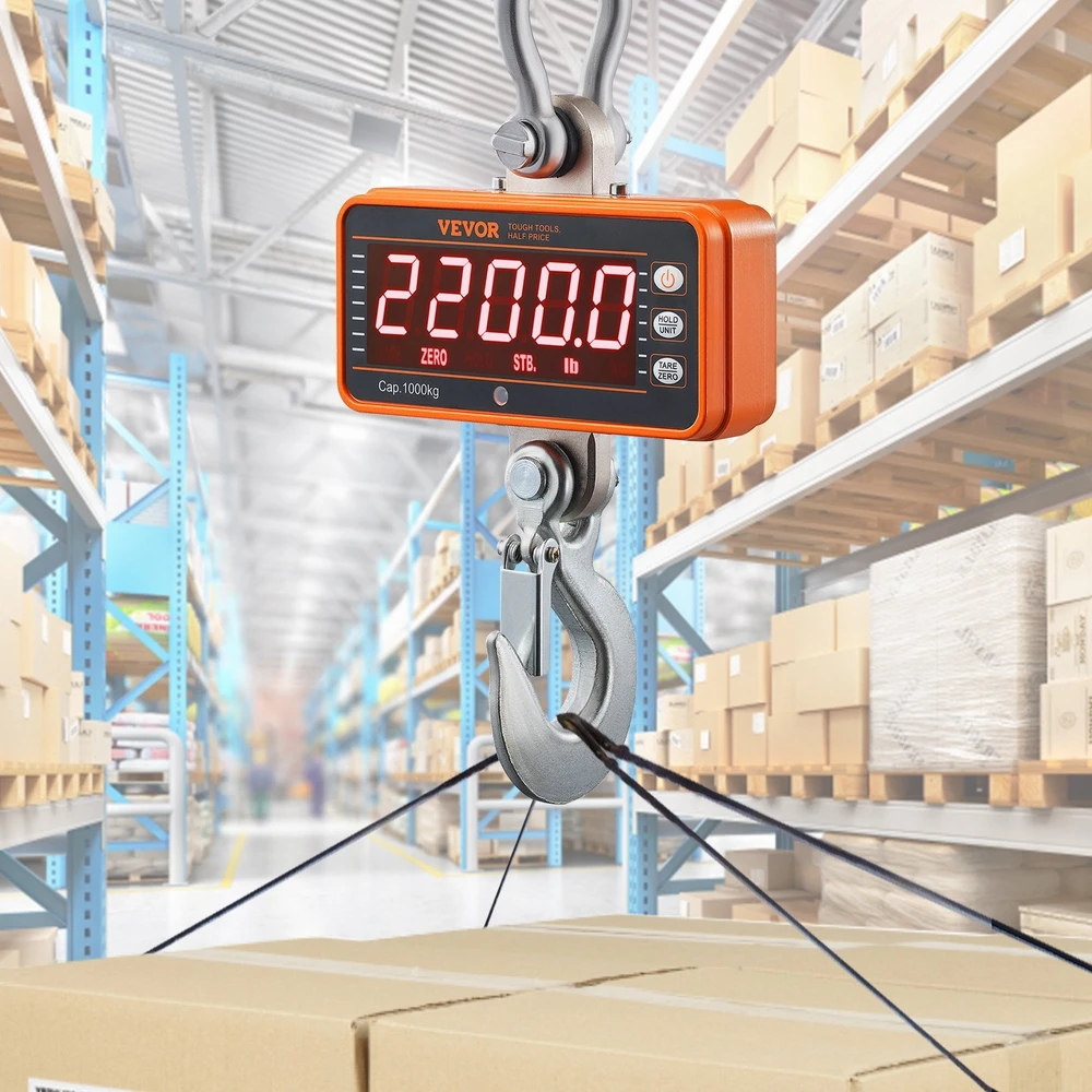 VEVOR Elektroninės svarstyklės kranui, 1000 kg