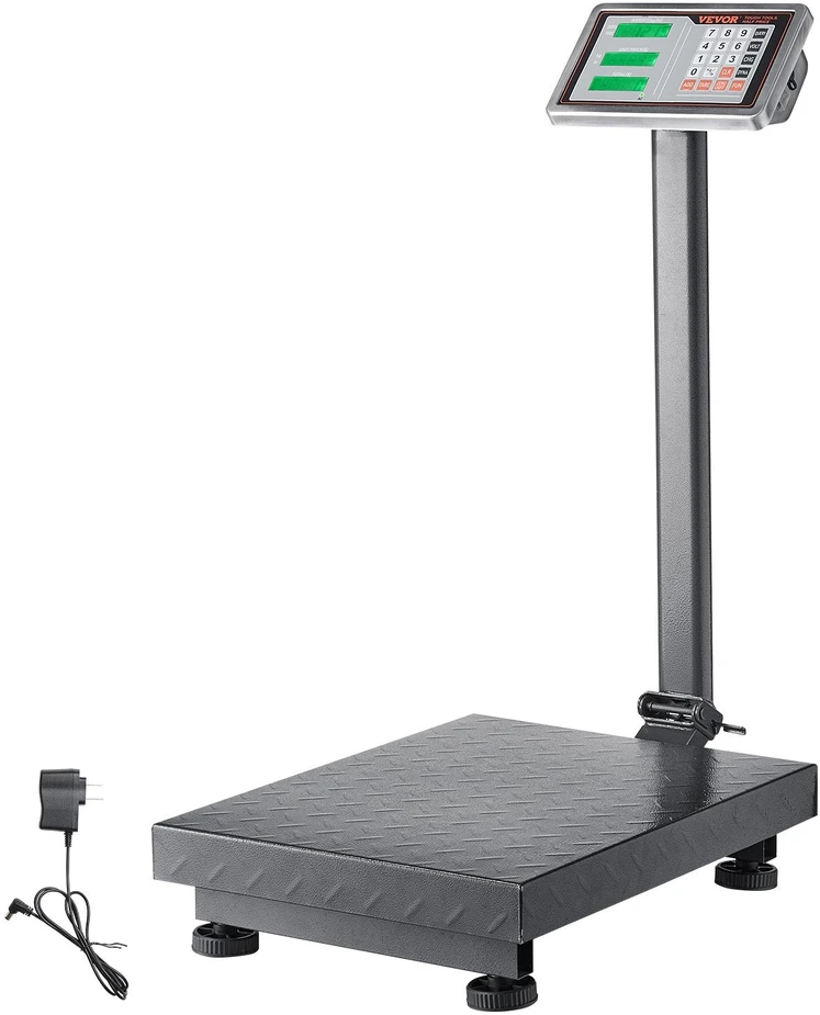 VEVOR Elektroninės platforminės svarstyklės 300 kg, tikslumas 50 g