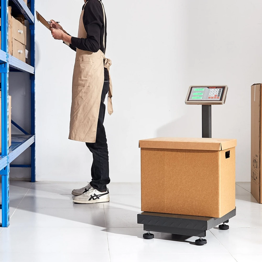 VEVOR Elektroninės platforminės svarstyklės 300 kg, tikslumas 50 g
