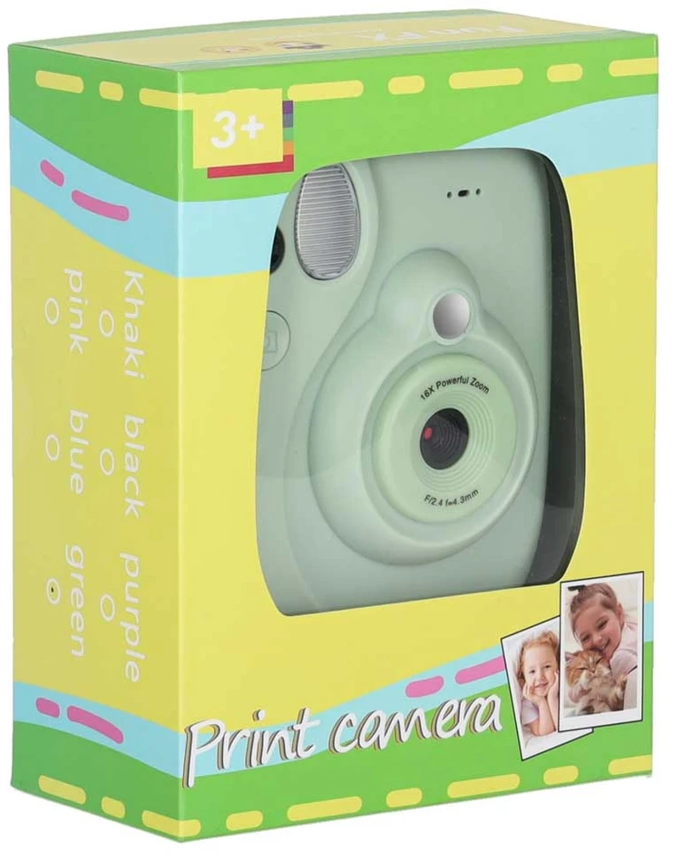 KIK Skaitmeninis momentinis fotoaparatas 16x 128GB kasetės, žalios spalvos žymekliai
