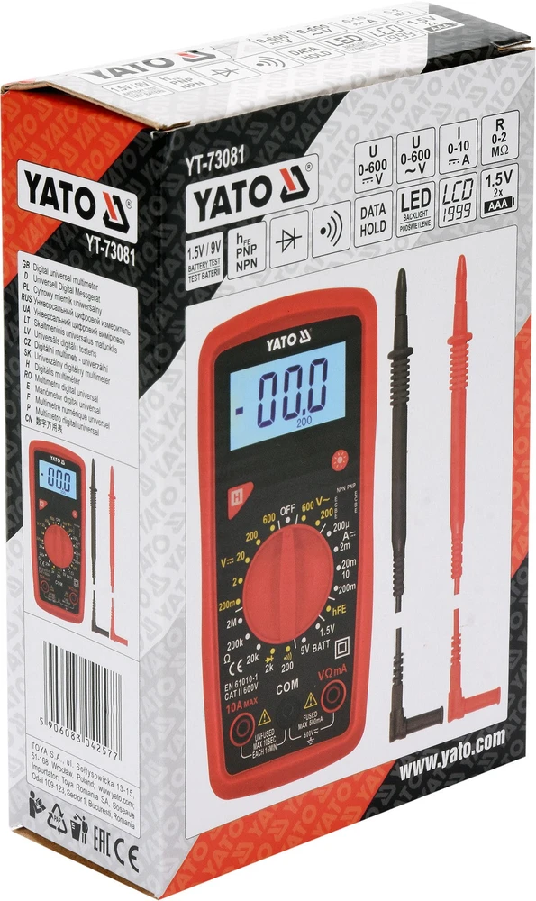 YATO UNIVERSALUS SKAITMENINIS MULTIMETRAS 73081