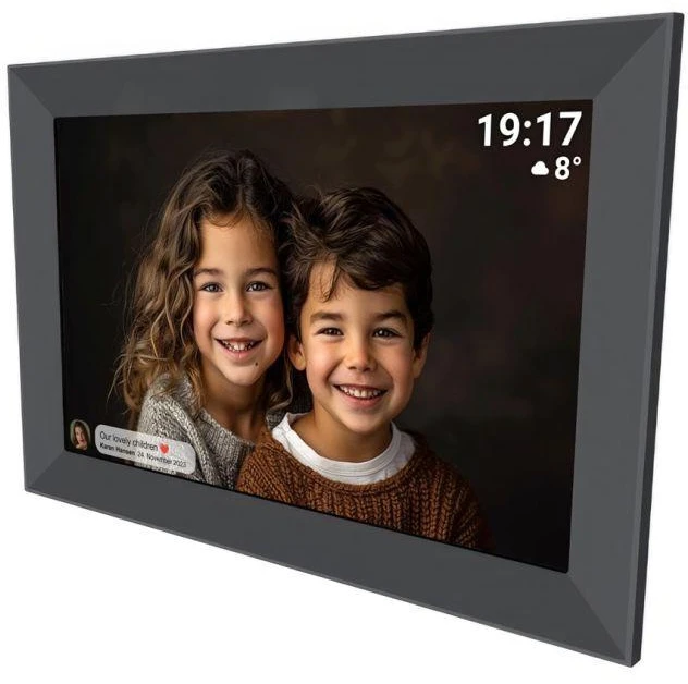 DNV Denver PFF-1012 skaitmeninis nuotraukų rėmelis Juoda 25,6 cm (10.1″) Lietimui jautrus ekranas „Wi-Fi“