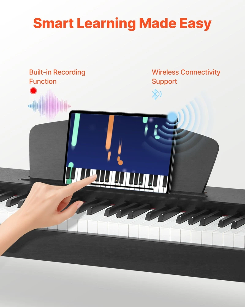 VEVOR 88 klavišų pilnai svertas skaitmeninis pianinas