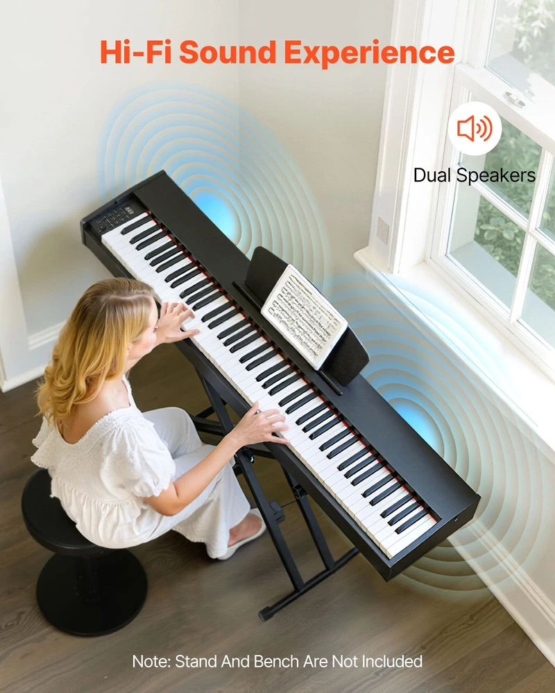 VEVOR 88 klavišų pilnai svertas skaitmeninis pianinas