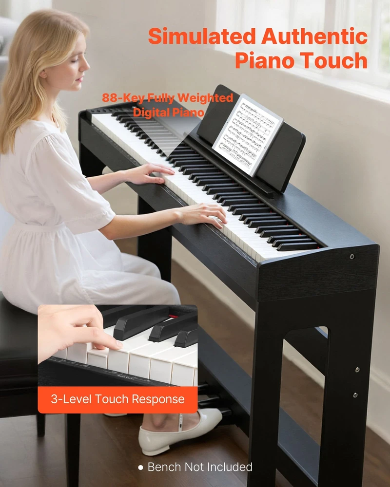 VEVOR Elektrinis pianinas su 88 klavišais