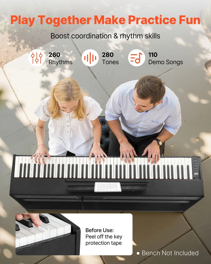 VEVOR Elektrinis pianinas su 88 klavišais