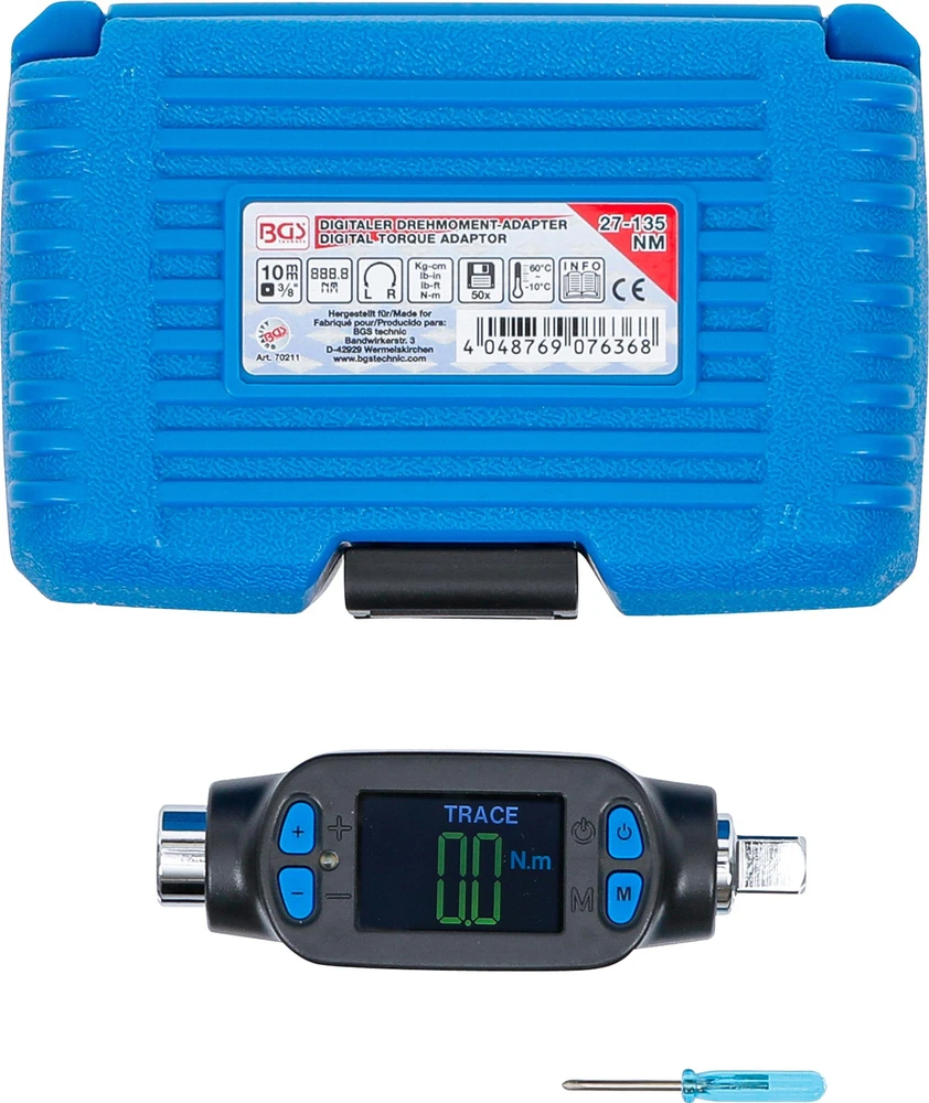 SKAITMENINIS SUKIMO MOMENTO ADAPTERIS | 10 MM (3/8") | 27–135 NM (70211)