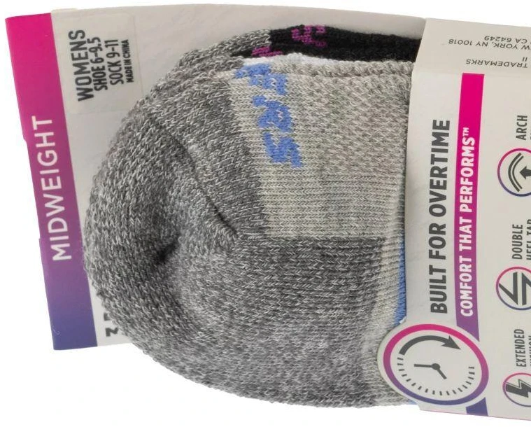 Skechers 3 poros darbinės moteriškos kojinės žemu kirpimu S119052-GRBK Pilka Vienas dydis