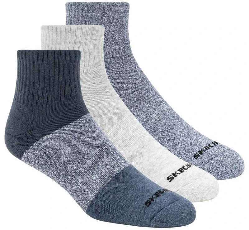 Skechers 3 poros Vyriškos Trumpikės Spalvų Blokelių Kojinės S118998-BLU Įvairiaspalvės 41-46