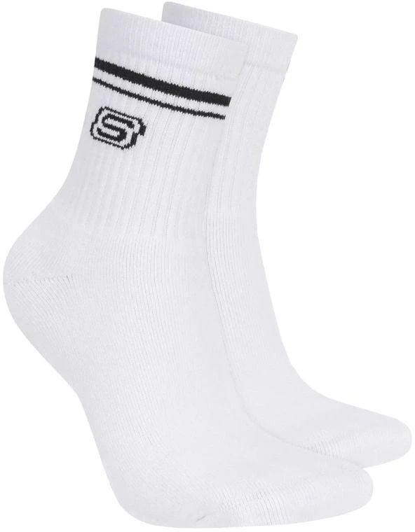 Skechers 3 porų moteriškų žemų kojinių rinkinys S601827-WHT, baltos, 39–42 dydis