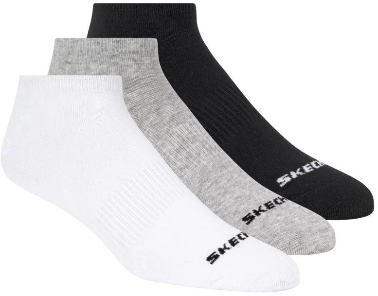 Skechers 3 porų unisex pėdučių tipo kojinės be kilpinio audinio S114041-107 baltos 39-42