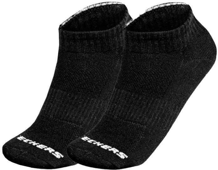 Skechers 3 porų unisex Terry ketvirčio ilgio kojinės S111035-001 juodos 35-38