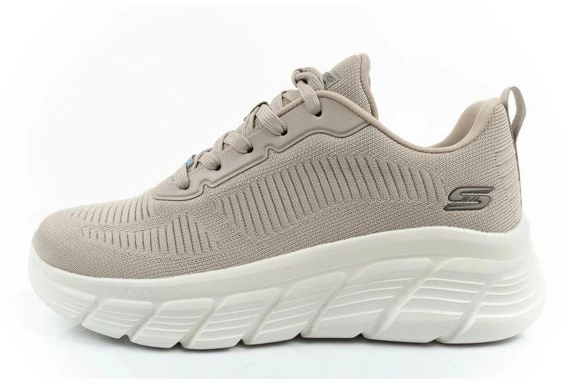 Skechers Bobs B Flex moteriški sportbačiai, madingi smėlio spalvos