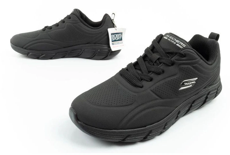 Skechers Bobs B Flex moteriški sportiniai bateliai stilingi juodi