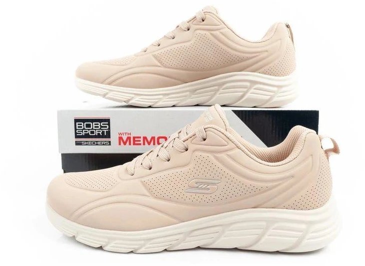 Skechers Bobs B Flex moteriški stilingi sportiniai bateliai smėlio spalvos