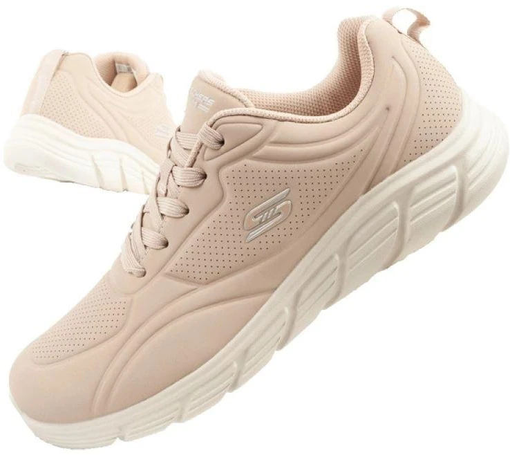 Skechers Bobs B Flex moteriški stilingi sportiniai bateliai smėlio spalvos