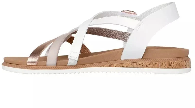 Skechers Bobs Desert Kiss Low sandalai - Peak Rank W 114709-WHT