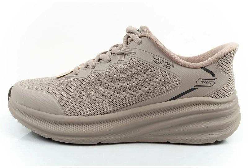 Skechers Bobs Skillz vyriški sportbačiai smėlio spalvos, lengvai įsispiriami