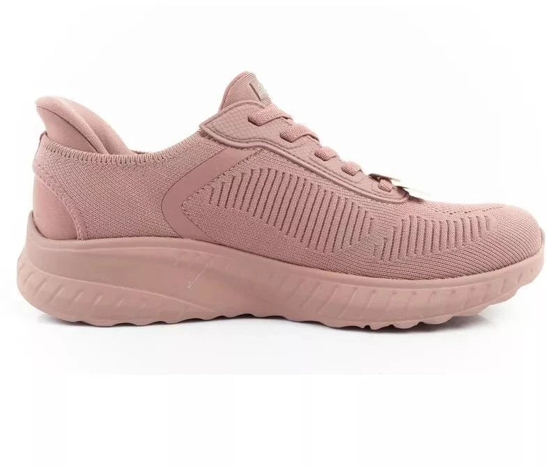 Skechers Bobs Squad-Chaos moteriški patogūs SLIP-INS rožiniai sportbačiai