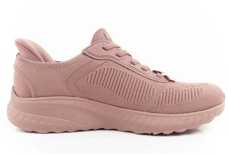 Skechers Bobs Squad-Chaos moteriški patogūs SLIP-INS rožiniai sportbačiai